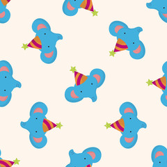 animal,ephant cartoon , cartoon seamless pattern background