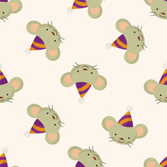 animal mouse cartoon , cartoon seamless pattern background