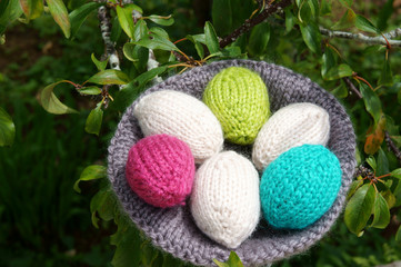 Handmade egg, Easter, holiday, knit