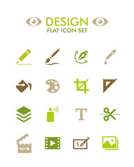 Vector Flat Icon Set - Design 