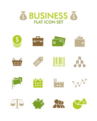 Vector Flat Icon Set - Business 