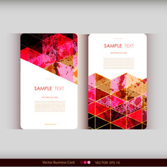Set of abstract geometric business cards.