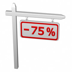 Pillar with sign discount - 75 %