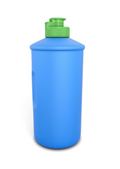 Blue bottle of detergent