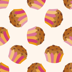 decorating cake , cartoon seamless pattern background