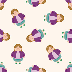 fatty , cartoon seamless pattern background