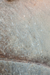 Scratched iron texture detail of excavator bucket