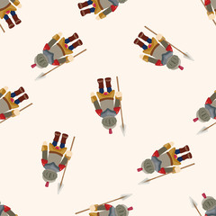 knight , cartoon seamless pattern background