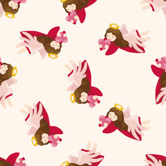 angel , cartoon seamless pattern background