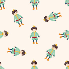 Royal theme prince , cartoon seamless pattern background