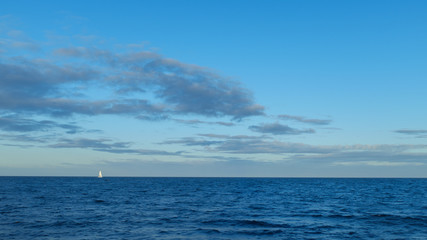 Yacht Sailing on the Open Ocean