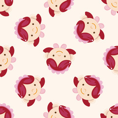 waiter , cartoon seamless pattern background