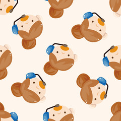 flight attendants , cartoon seamless pattern background