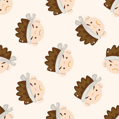 worker , cartoon seamless pattern background