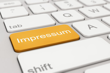 Fototapeta premium Tastatur - Impressum - orange