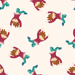 jumping person , cartoon seamless pattern background