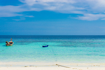 Fototapeta na wymiar Sand and beach with blue sky, Lipe island