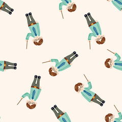 Office workers , cartoon seamless pattern background