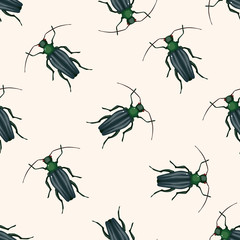 bug cartoon , cartoon seamless pattern background