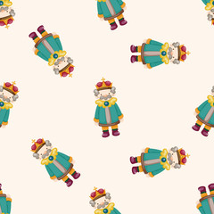 Obraz premium Royal theme king , cartoon seamless pattern background