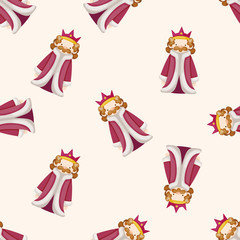 Royal theme king , cartoon seamless pattern background