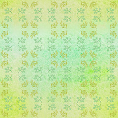 Seamless botanic elements watercolor pattern