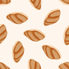 bread , cartoon seamless pattern background