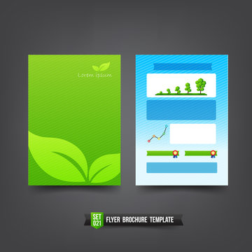 Flyer Brochure background templated 021 Ecology concept green ve
