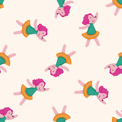 animal dancing cartoon , cartoon seamless pattern background