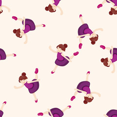 dancer , cartoon seamless pattern background