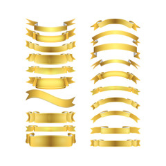 Obraz premium vector ribbons set