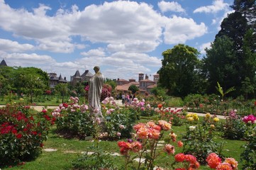 Promenade à la roseraie