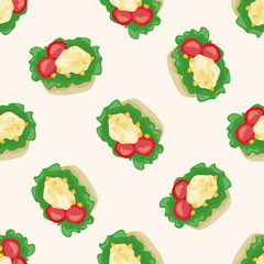 salad , cartoon seamless pattern background