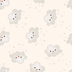 weather snowy , cartoon seamless pattern background