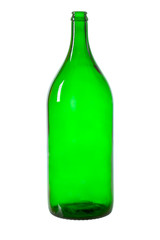 Green bottle isolated