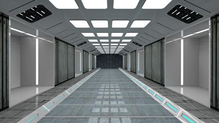 Futuristic corridor architecture