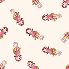 swimmer , cartoon seamless pattern background