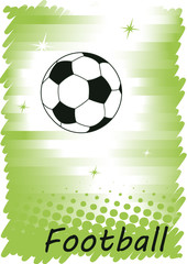 Football banner.Abstract green background.