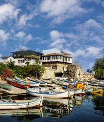 Harbor in Nesbar, Bulgaria