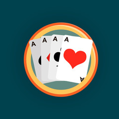 Flat illustration of four cards