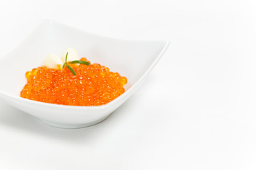 Organic Red Caviar. Selective focus.