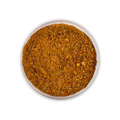 Sicilian Bread Dipping Blend Seasoning isolated. Selective focus.