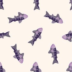 fish , cartoon seamless pattern background