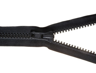 black zipper / black zipper on a white background