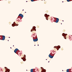 Office workers angry , cartoon seamless pattern background