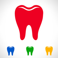 tooth symbol. vector illustration.