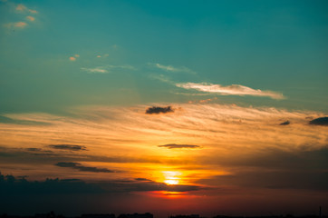 Crimson sunset