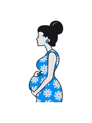 Fototapeta na wymiar Pregnant belly pregnancy