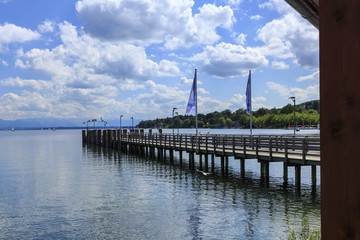 A boat dock on Lake Starnberg