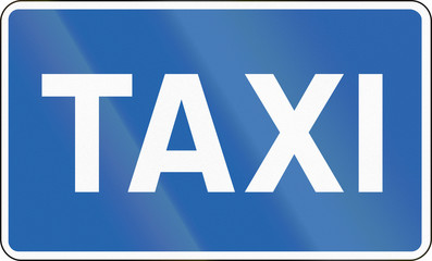 Icelandic traffic sign: Taxi station